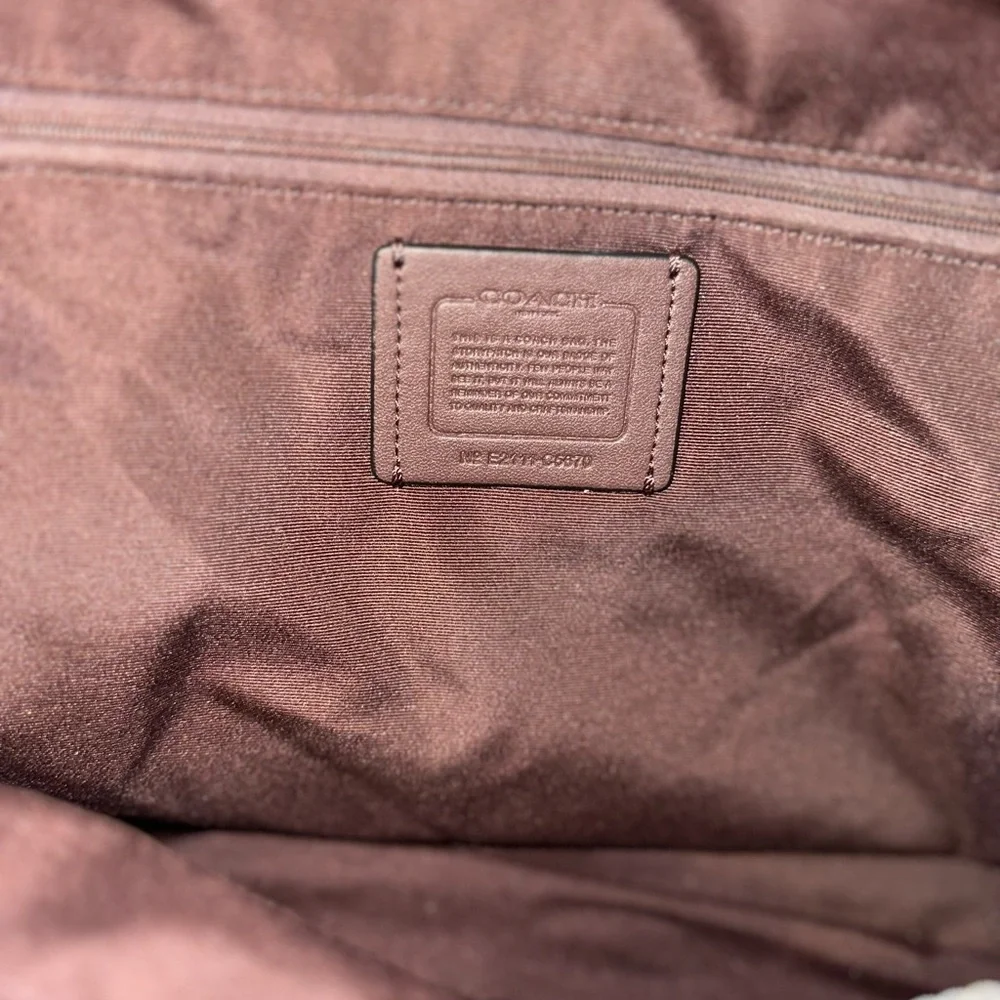 Coach Pink and Brown Floral Tote - Picture 3 of 4